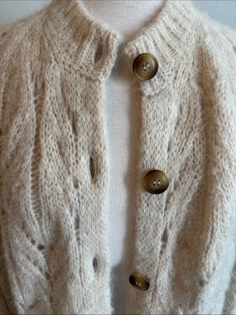 Hartford Cable Knit Alpaca Blend Cardigan - Picture 2 of 6